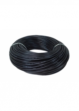 Cabo De Microfone Emborrachado Profissional 2 X 0,20 Mm Capa 6,00 Balanceado E Tran�ado Preto Rolo Com 100 Metros