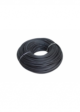 Cabo De Guitarra Emborrachado 1 X 0,30 Mm Preto Rolo Com 100 Metros