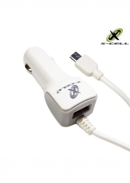 Carregador Veicular 12 V E 24 V 2,5 A Branco 1 Entrada Usb + Usb V 8 C Flex