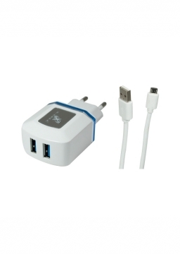Carregador Kit 2 Usb Ultra Rapido Com Micro Usb V 8 4,0 A Xc-ur 7 Flex