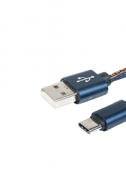 Cabo De Dados Usb - Type C - Turbo 3.0 A - Jeans Blister - 1.0 Metro