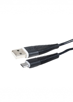 Cabo De Dados Usb - Micro Usb Turbo 3.0 A - Emborrachado Preto - Blister 1.0 Metro