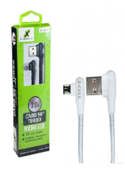 Cabo De Dados Turbo 3.0 A 90 Graus Usb - Micro Usb (blister) 1.0 Metros