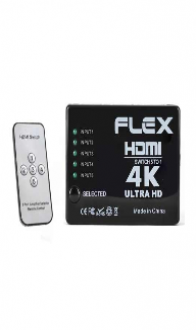 Hub Switch Hdmi 4k - Uktra Hd - 5x1 C/ Controle Remoto