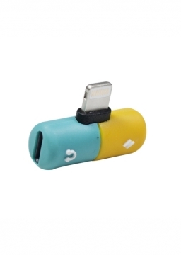 Adaptador E Divisor Lightning 8 Pinos Para Fone De Ouvido E Carregador