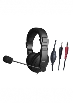 Fone De Ouvido Headset Controle De Volume No Cabo - Microfone - Super Acolchoado