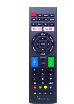 CONTROLE sharp - smart tv - netflix - you tube - AQUOS