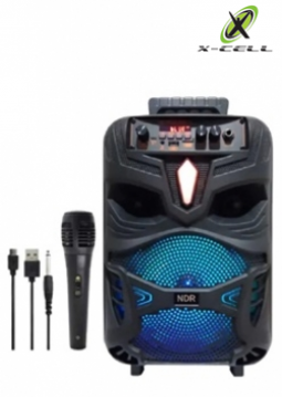 Caixa de Som Bluetooth 20W Com Microfone LED Display TF FM AUX NDR-P55 Porttil