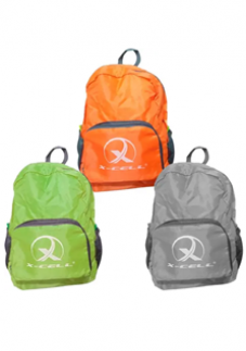 Mochila impermevel 2 bolsos de zper cinza