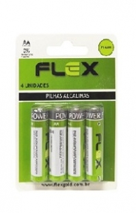 PILHA ALCALINA  AA 1,5 V CARTELA COM 4 PEAS FLEX